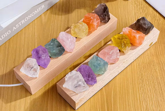 Lovely Crystal Night Light – USB Powered Tri-Colour Lamp with Natural Healing Crystals