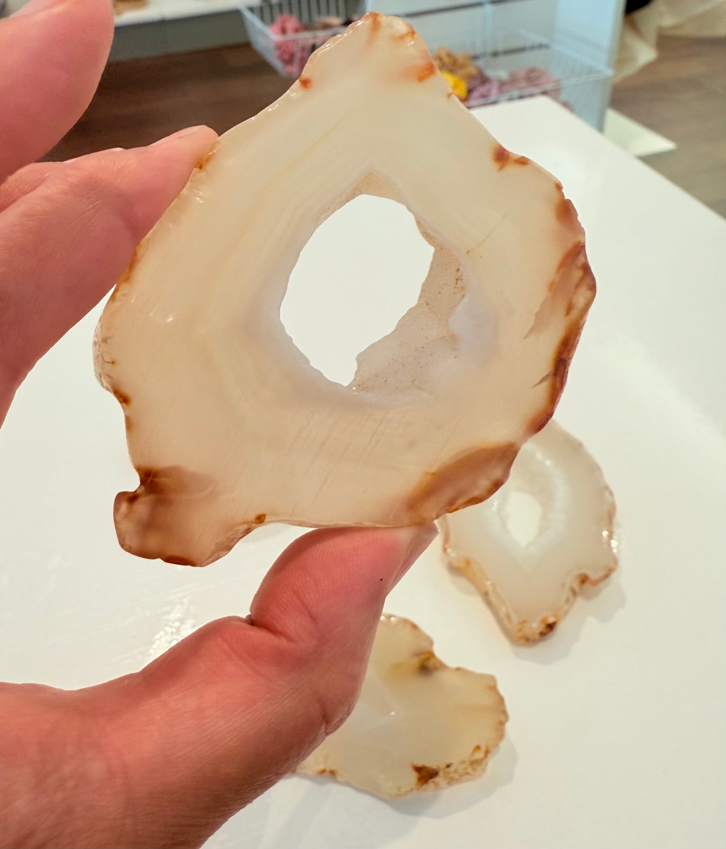 Natural Druzzy Agate Slices