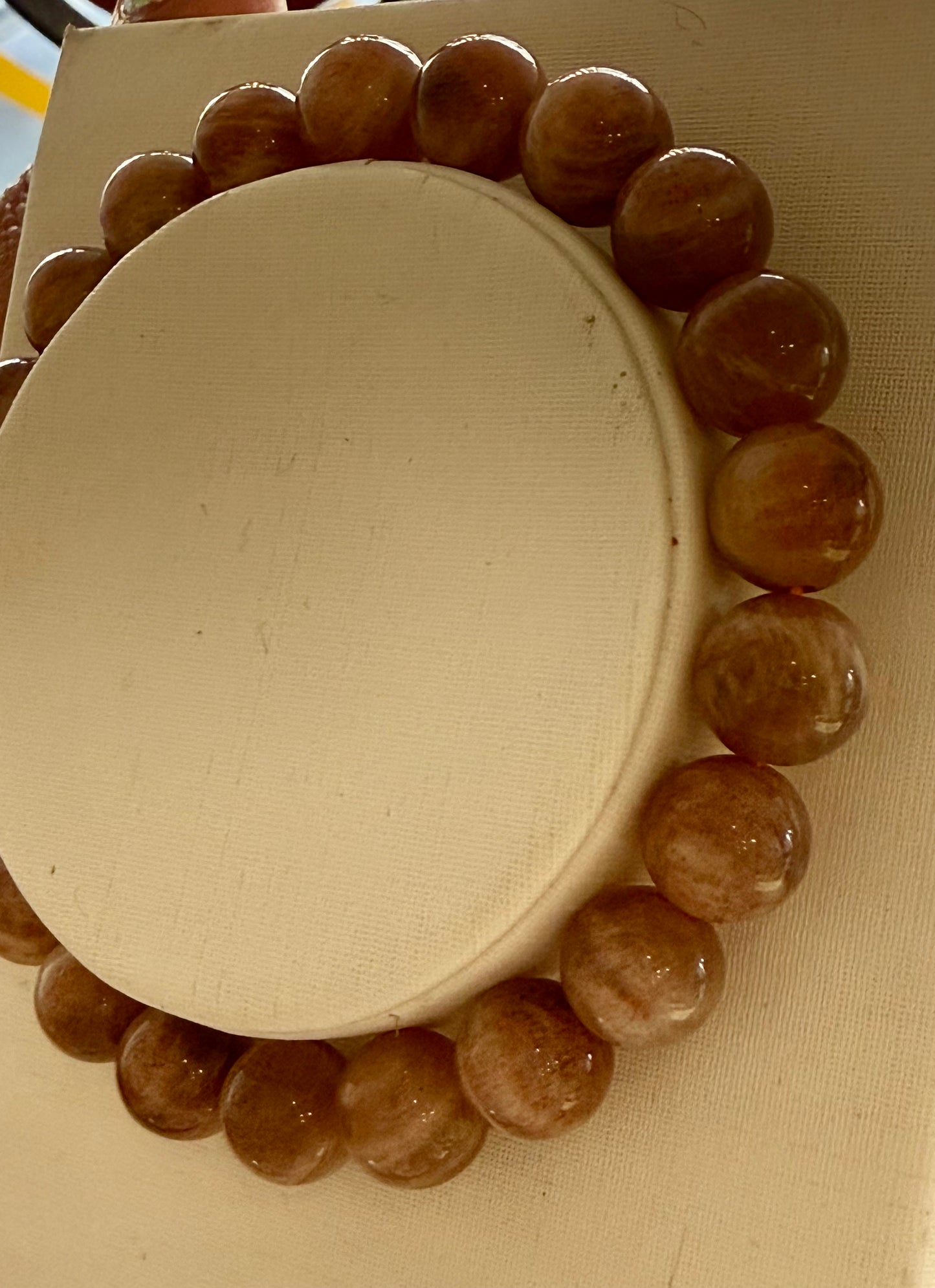 Sunstone bracelet 9mm