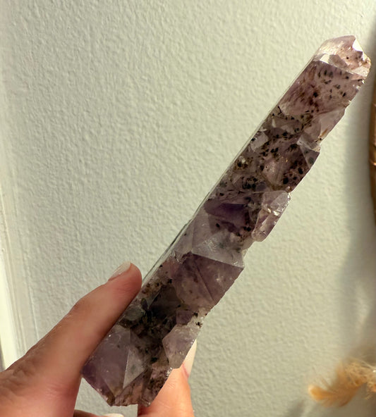 Carved Amethyst Fairy Sculpture, Raw Crystal & Stone Fairy Figurine