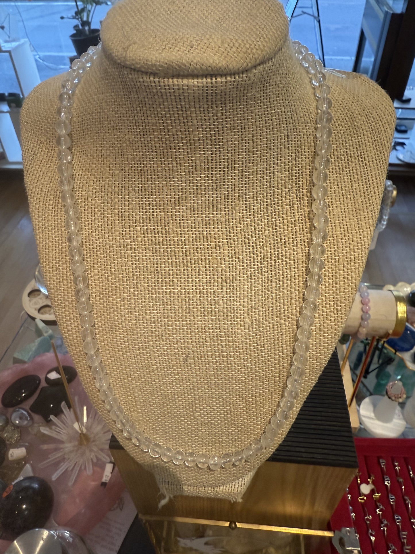 Clear Quartz Necklace 8mm