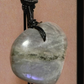 Labradorite Heart Shape Pendant, Purple Flashes