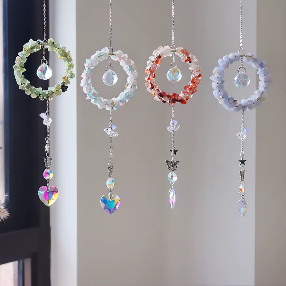 Crystal  Ring Suncatcher – Handmade Hanging Light Catcher