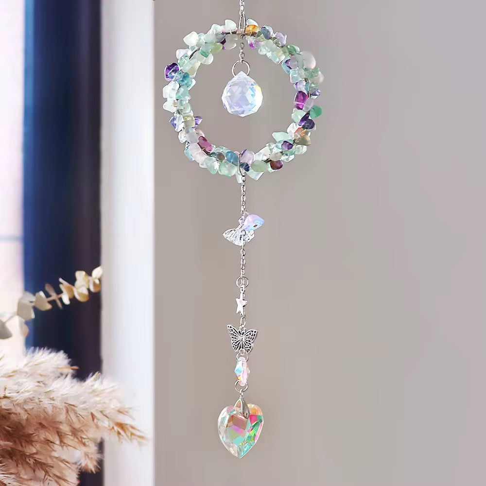 Crystal  Ring Suncatcher – Handmade Hanging Light Catcher