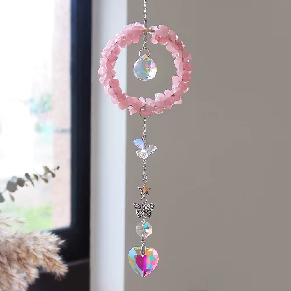 Crystal  Ring Suncatcher – Handmade Hanging Light Catcher