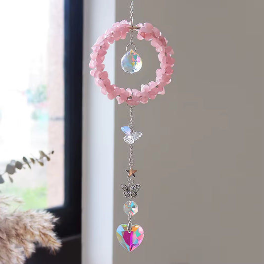 Crystal  Ring Suncatcher – Handmade Hanging Light Catcher