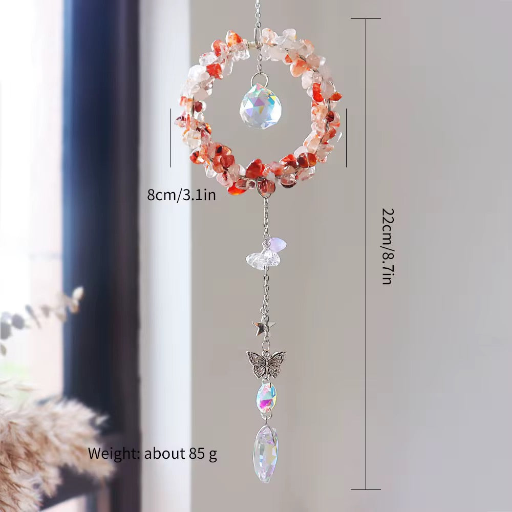 Crystal  Ring Suncatcher – Handmade Hanging Light Catcher