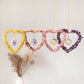 Gemstone Heart Crystal Suncatcher, Handmade Light-Catching Decor