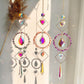 Round Crystal Suncatcher 30cm Hanging Rainbow Maker 7cm Crystal Round