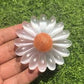 Selenite Flower Daisy Hand-Carved Crystal Decor