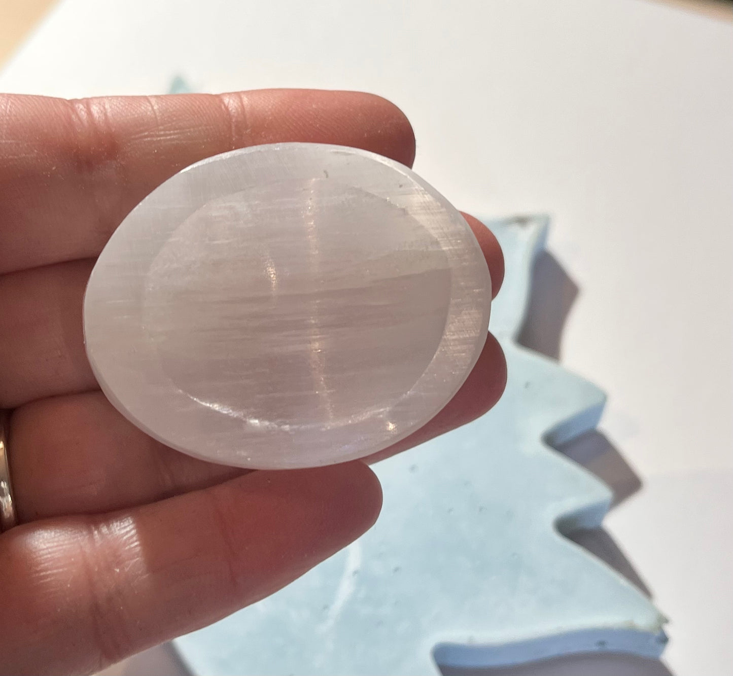 Selenite Worry Stones