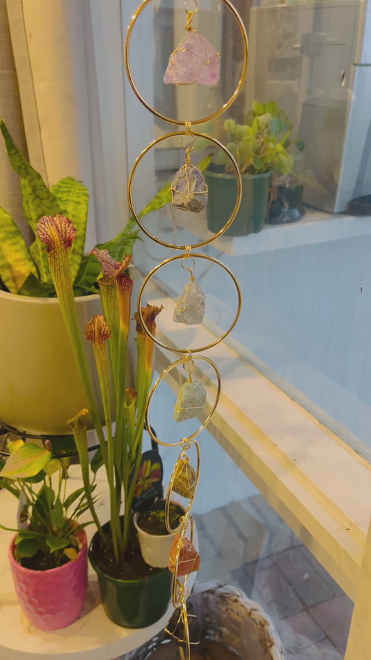 Raw Stones , Seven Chakra Hanger