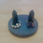 Crystal Ring Holder, Shungite and Black Obsidian