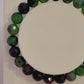 Faceted Ruby Zoisite Gemstone Bracelet 8mm
