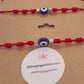 Adjustable Red Knot Evil Eye Bracelet