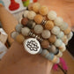 Amazonite Mala Necklace , Gemstone Bracelet