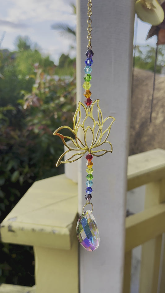 Lotus Seven Chakras Sun Catcher