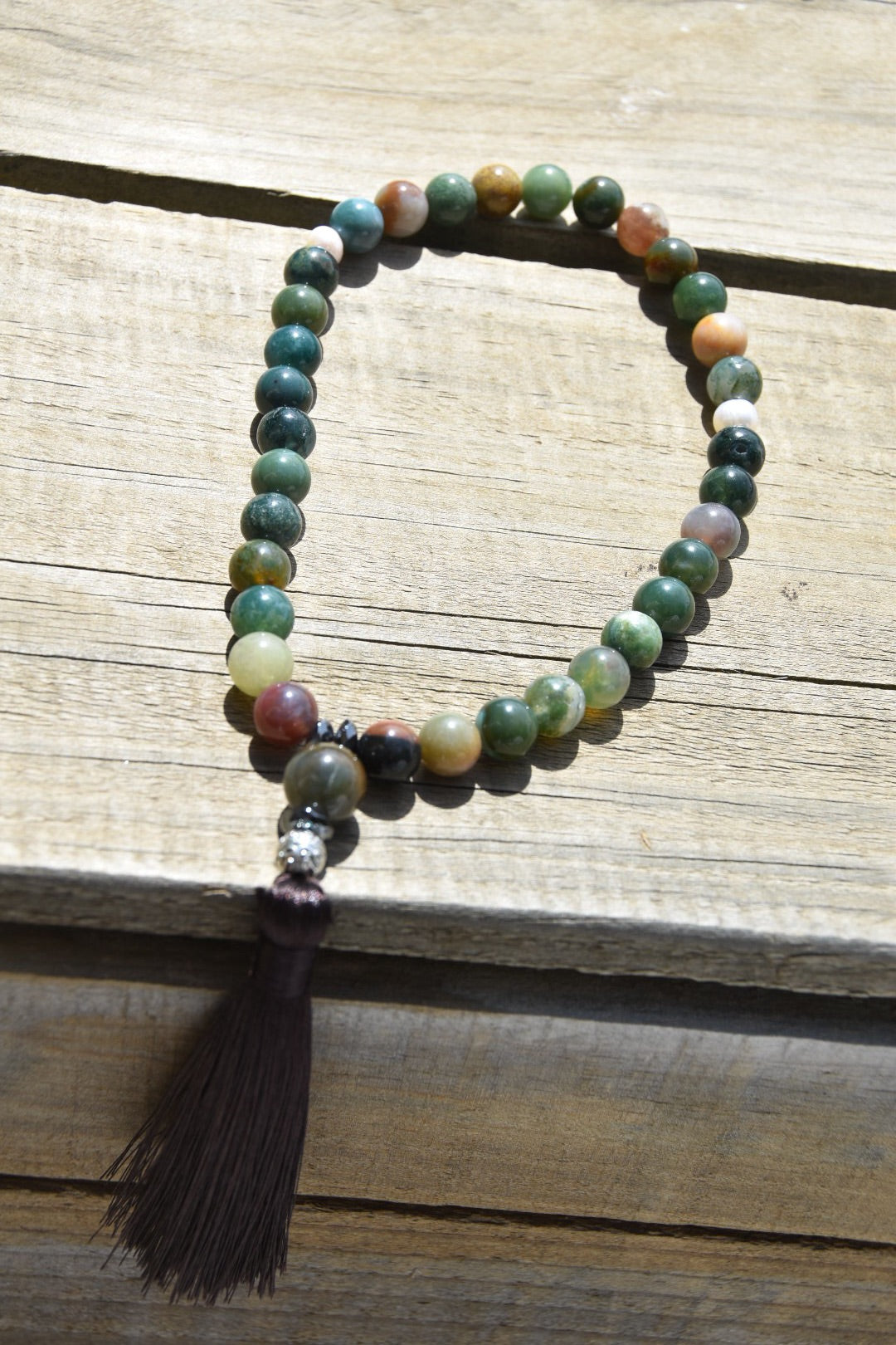 10mm Cherry Blossom Jasper and Pearls Tasbih