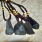Black Tourmaline Necklace, Raw Black Tourmaline