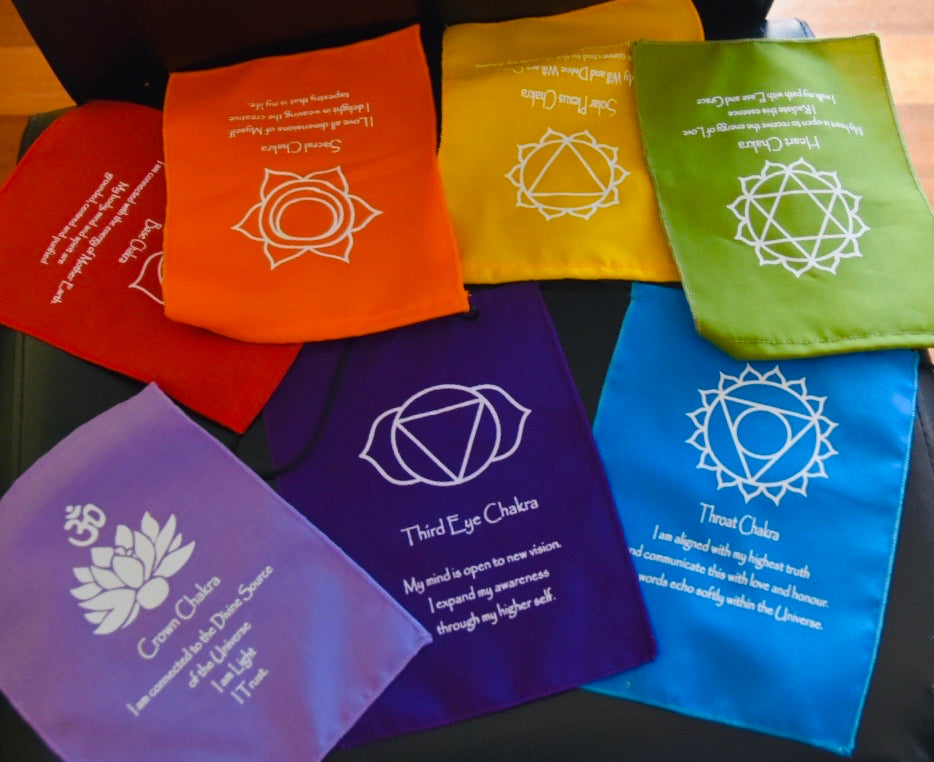 Large Seven Chakra Prayer Flags Banner Wall Hanging