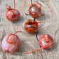Natural Carnelian Gemstone 3 Hole Guru Beads, T-Drilled Beads