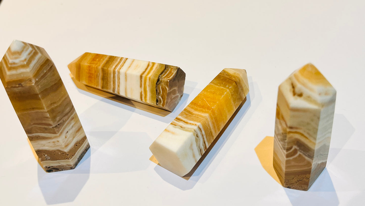 Orange Banded Calcite and Zebra Calcite