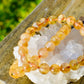 Natural Citrine Gemstone 8mm Round Beads Stretch Bracelet