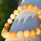 Amazing Golden Silky Jade Bracelet 8mm