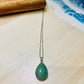 Green Aventurine Pendant , S925 Chain
