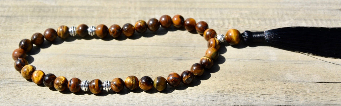 10mm Cherry Blossom Jasper and Pearls Tasbih