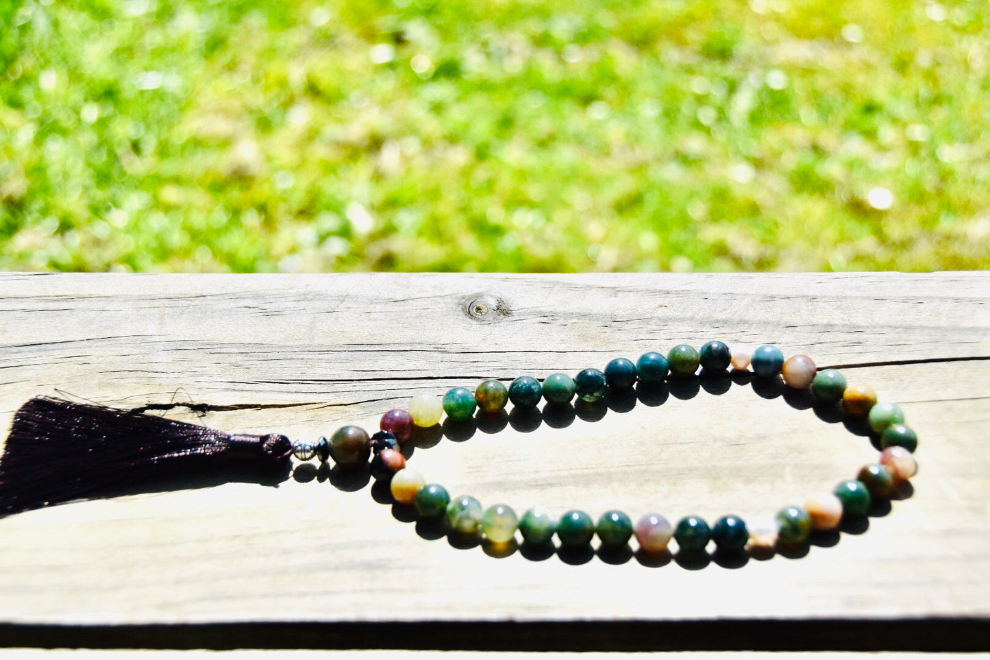 10mm Cherry Blossom Jasper and Pearls Tasbih