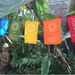 Large Seven Chakra Prayer Flags Banner Wall Hanging