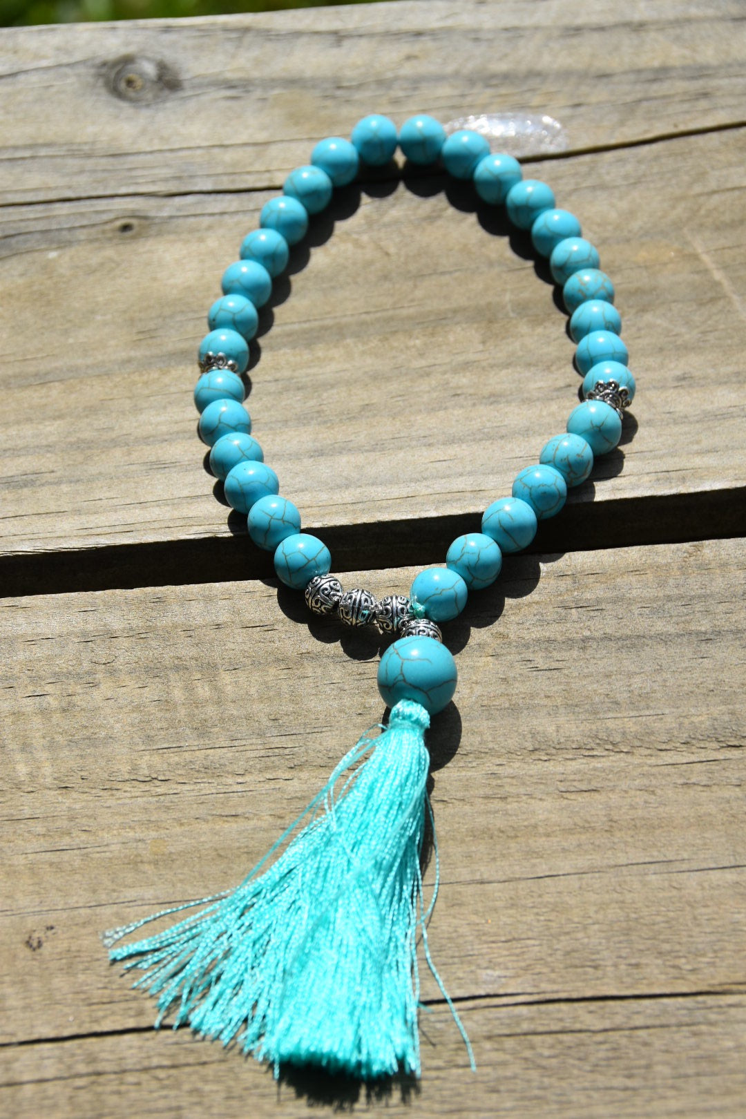 10mm Cherry Blossom Jasper and Pearls Tasbih