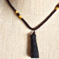 Black Tourmaline Necklace, Raw Black Tourmaline