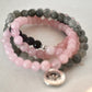 Rose quartz , Amethyst and Labradorite Mala