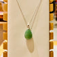 Green Aventurine Pendant , S925 Chain
