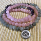 Rose quartz , Amethyst and Labradorite Mala