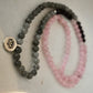 Rose quartz , Amethyst and Labradorite Mala