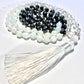 Clear Quartz,Hematite, Opalite and Black Labradorite Tassel Mala Bead