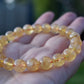 Natural Citrine Gemstone 8mm Round Beads Stretch Bracelet