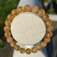 Natural Citrine Gemstone 8mm Round Beads Stretch Bracelet