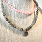 Rose quartz , Amethyst and Labradorite Mala