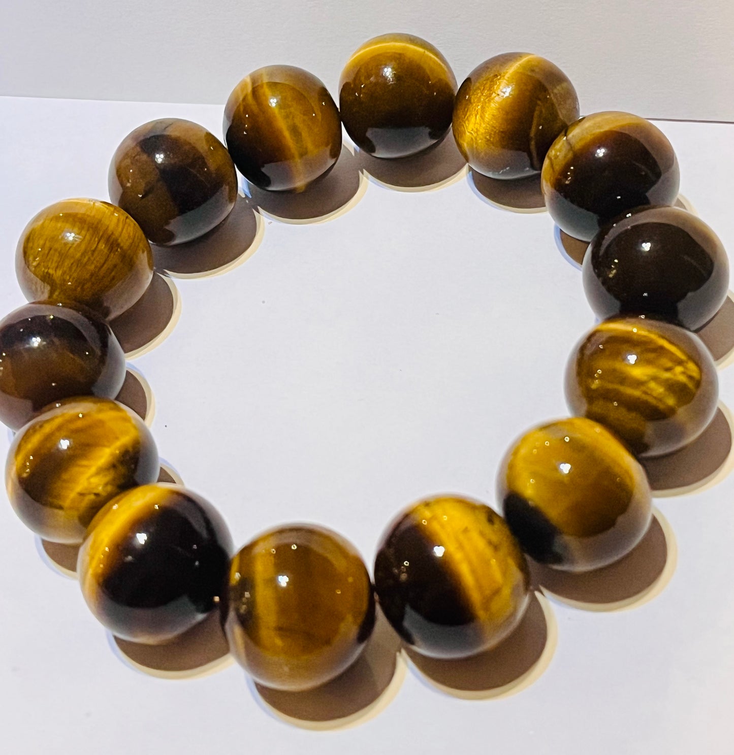 Unique 20mm Tigers Eye Bracelet