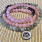 Rose quartz , Amethyst and Labradorite Mala