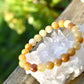 Amazing Golden Silky Jade Bracelet 8mm