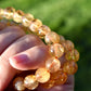 Natural Citrine Gemstone 8mm Round Beads Stretch Bracelet