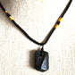 Black Tourmaline Necklace, Raw Black Tourmaline
