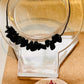 Black Tourmaline Gemstone Chip Dainty cute adjustable bracelet handmade.