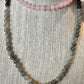 Rose quartz , Amethyst and Labradorite Mala