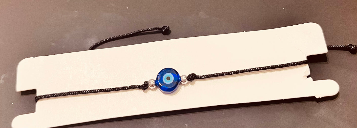 Red and black string Evil Eye protection adjustable Bracelets
